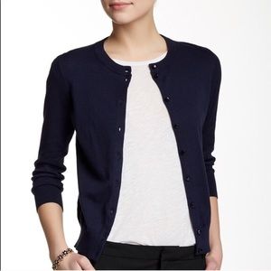 j crew claire cardigan in lavender (not navy)